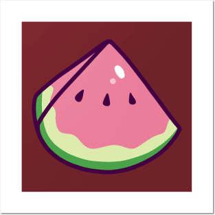 Big Watermelon Slice Posters and Art